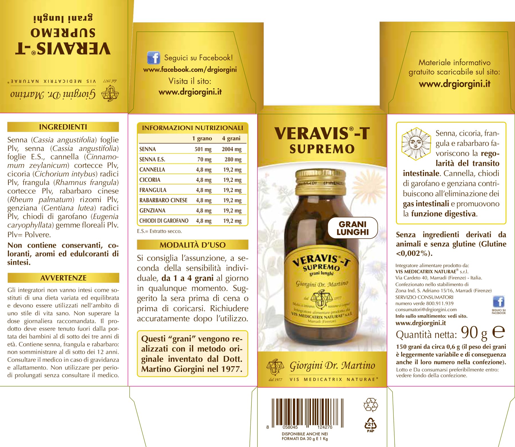 Dr. Giorgini VERAVIS-T SUPREMO grani lunghi - 90 g (Confezione da 2)