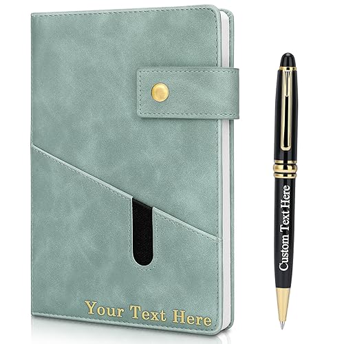 Personalized Journal Notebook, Personalized Hardcover Notebook with Pen Set, A5 Customized Lined Journals for Women and Men, Diary for Women -