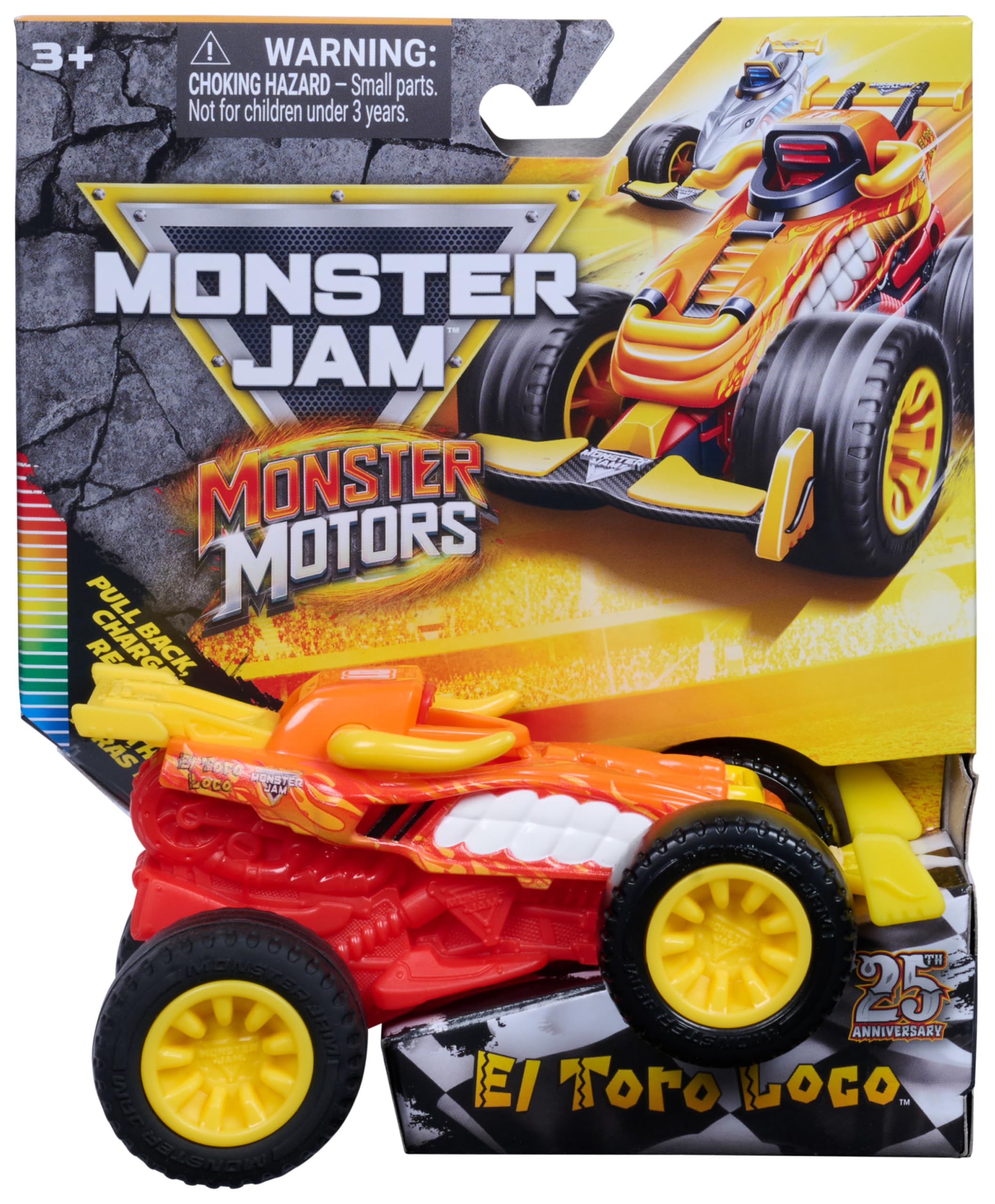 Monster Jam Monster Motors El Toro Loco, 1:64 Rev Up Monster Truck, Kids Toys for Boy and Girls Ages 3 and up