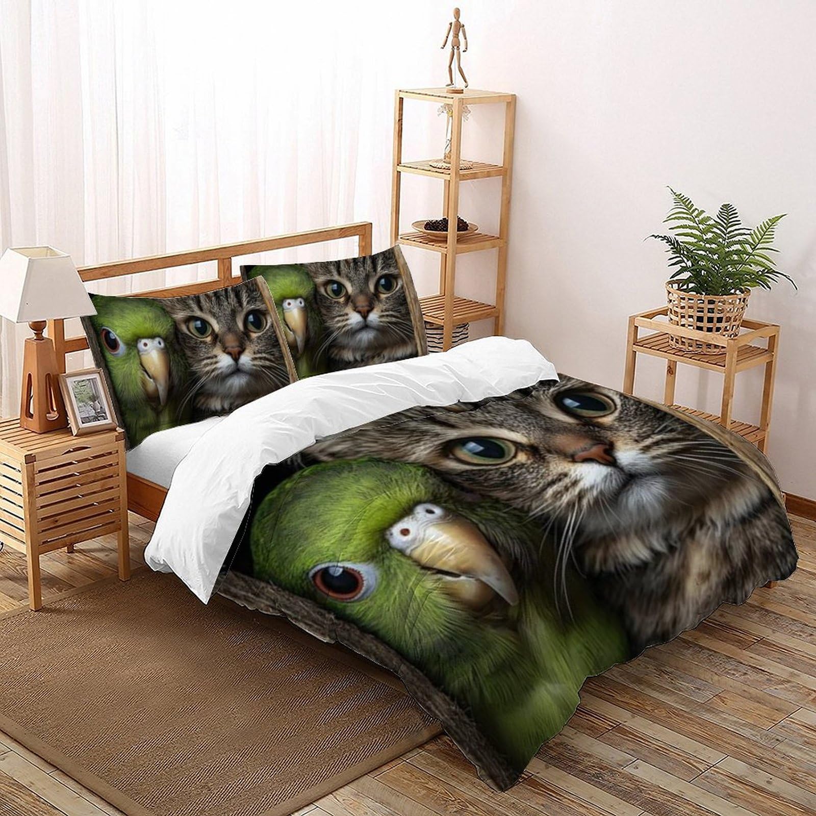 Housse de couette animaux 3D 260x220 pour transformer la chambre enfant en jungle