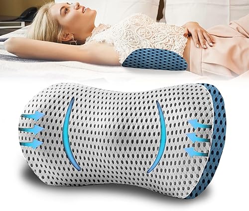 TTKXT Almohada de apoyo lumbar para sillas de oficina, almohada lumbar para aliviar el dolor de espalda baja, cómoda almohada de espalda para cama,