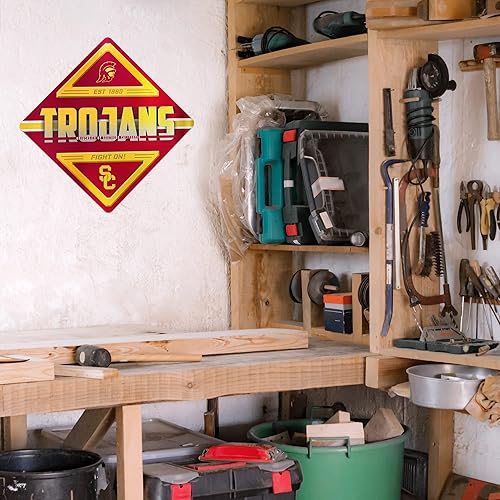 Miniatura 211 de Rico Industries NCAA - Letrero de metal estándar de 16.5 x 16.5 pulgadas, decoración del hogar, dormitorio, oficina, cueva de hombre