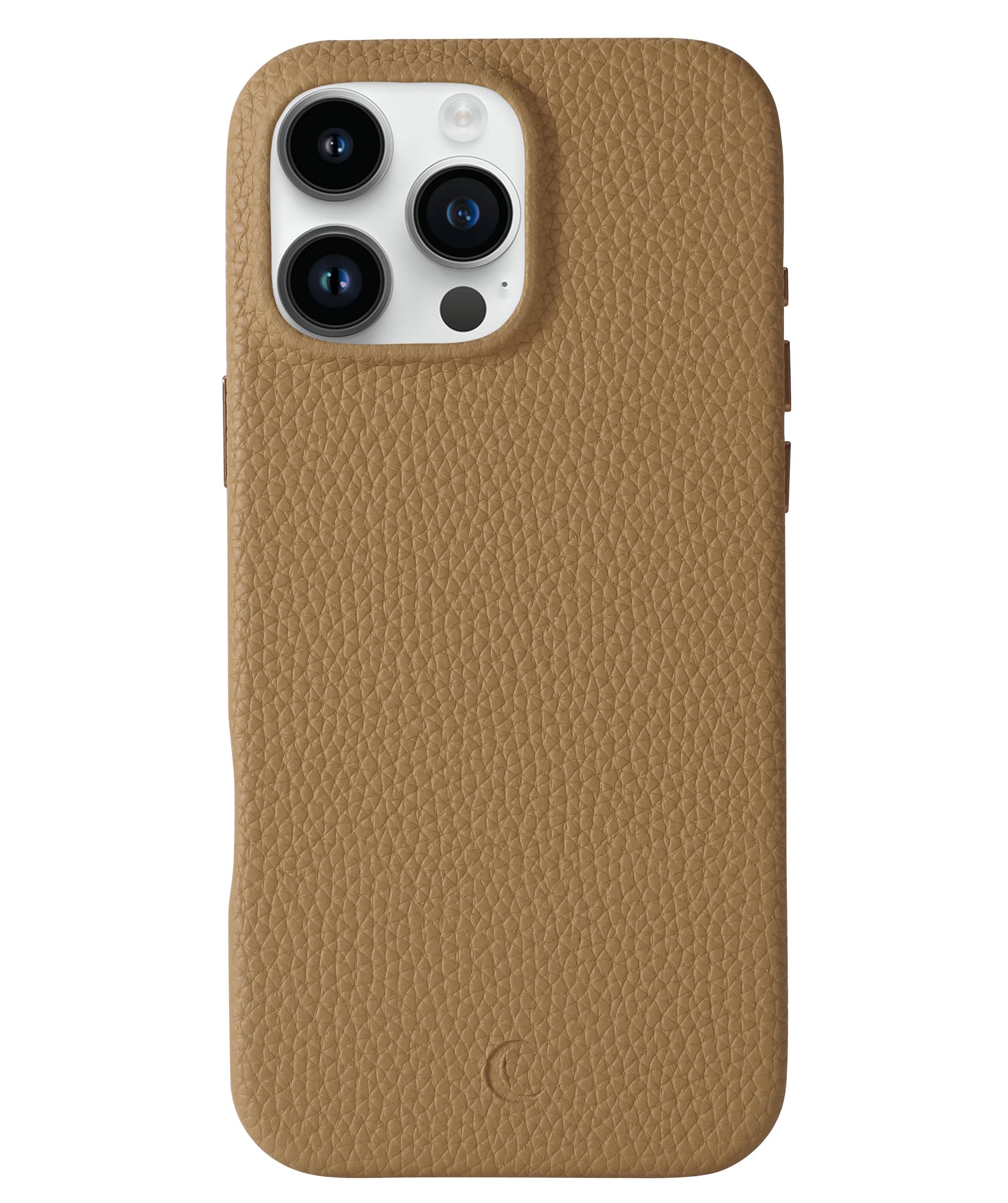 Luner - for iPhone 16 Pro Leather Case - Premium Vegan Leather Phone Case [Compatible with Magsafe] - Elegant, Style and Eco-Friendly - Light Brown