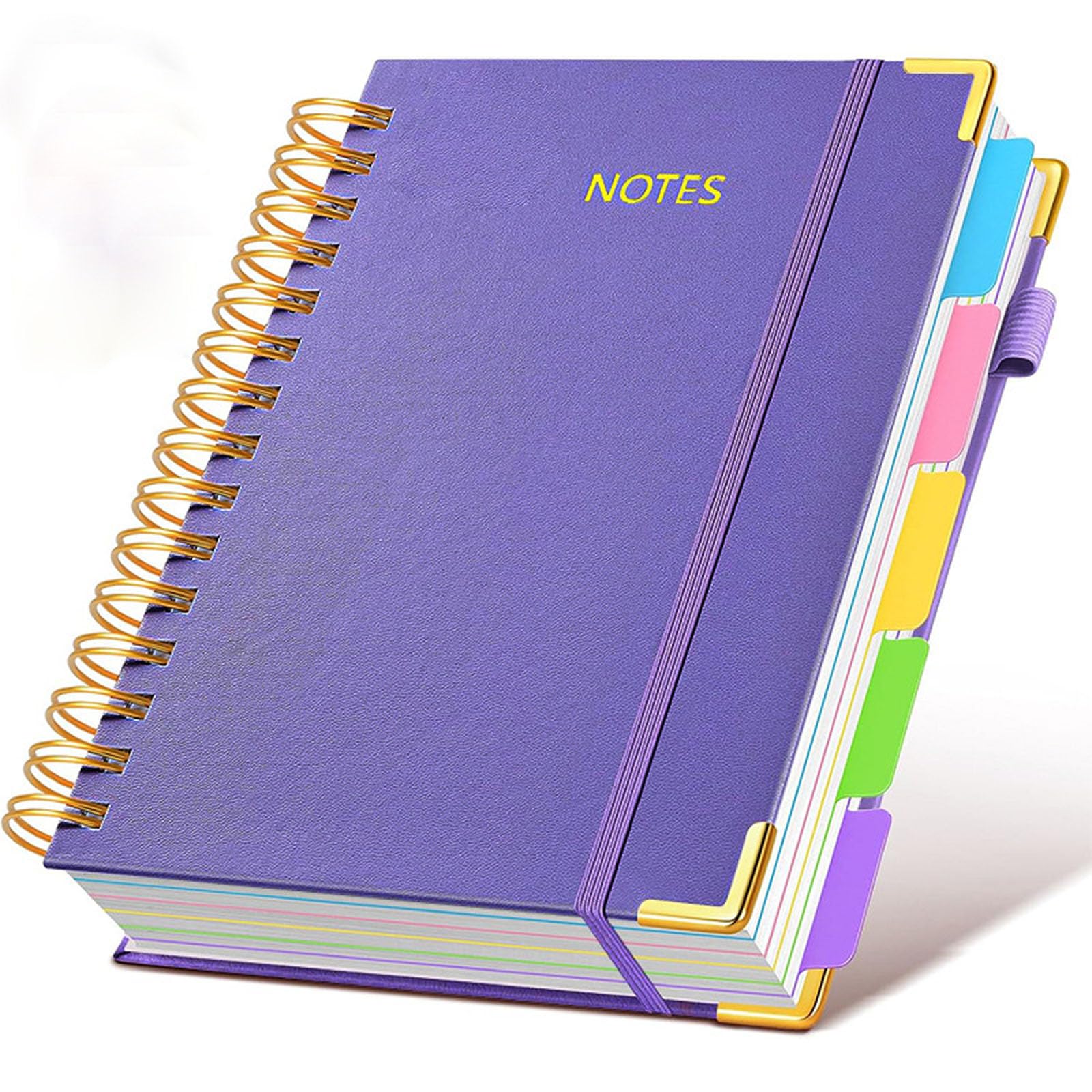 Taccuino in carta con copertina in pelle PU con diario scrittura con rilegatura a doppia spirale da 300 pagine larghe per scrittori e studenti Carta liscia