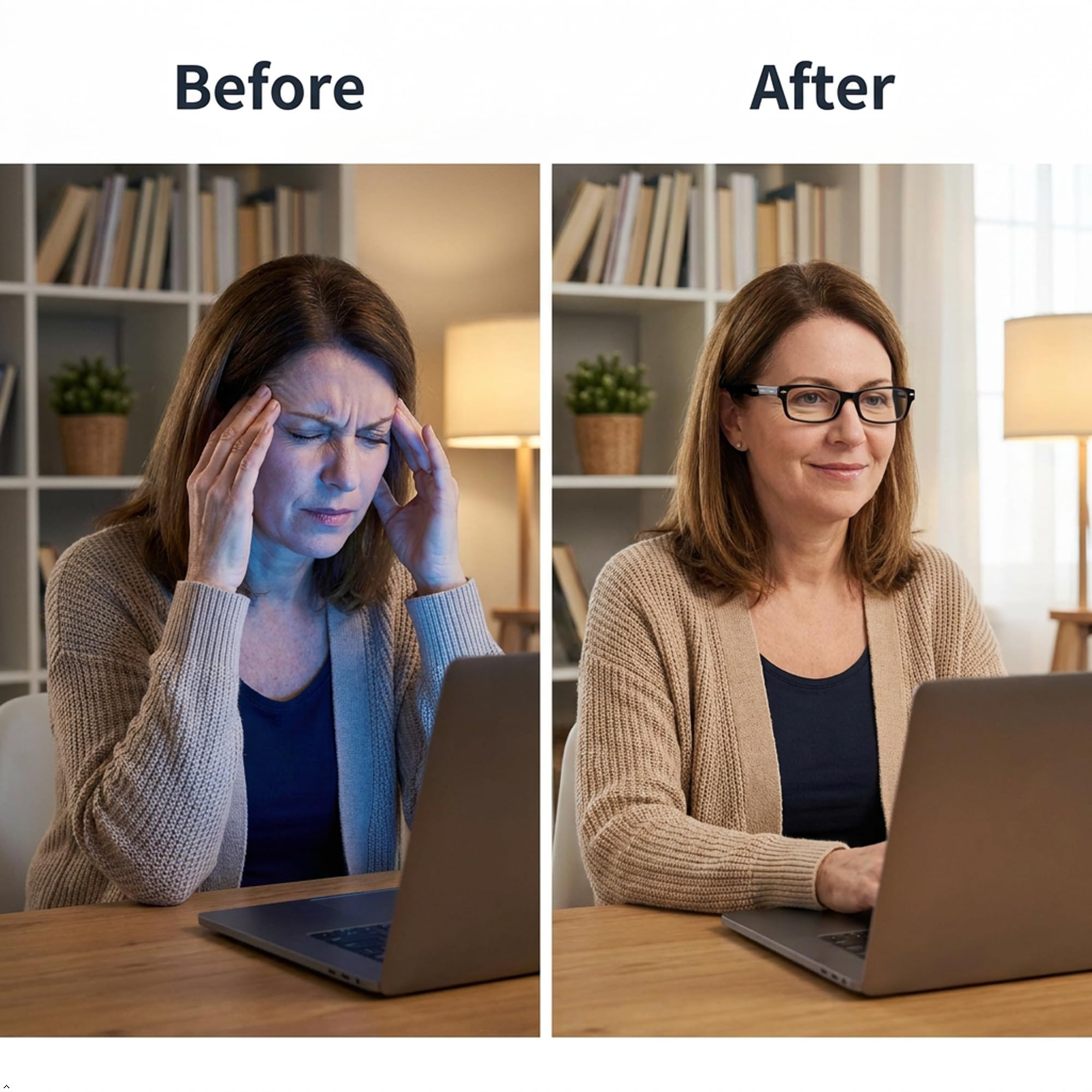 CessBlu Blaulichtfilter für Brillen, Anti-Blaustrahlen, UV-Schutz, Computerlesebrille für Männer und Frauen