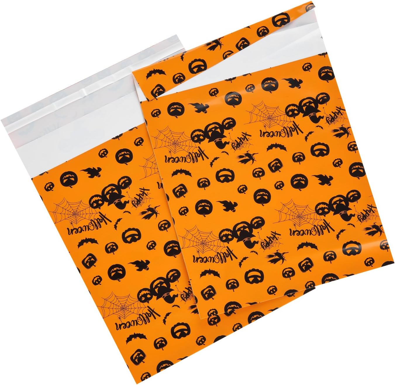Pack4Life 10x13 Halloween Poly Mailers for Halloween Pumpkin Lantern Ghost Self Sealing Shipping Envelopes Bags Pack of 100