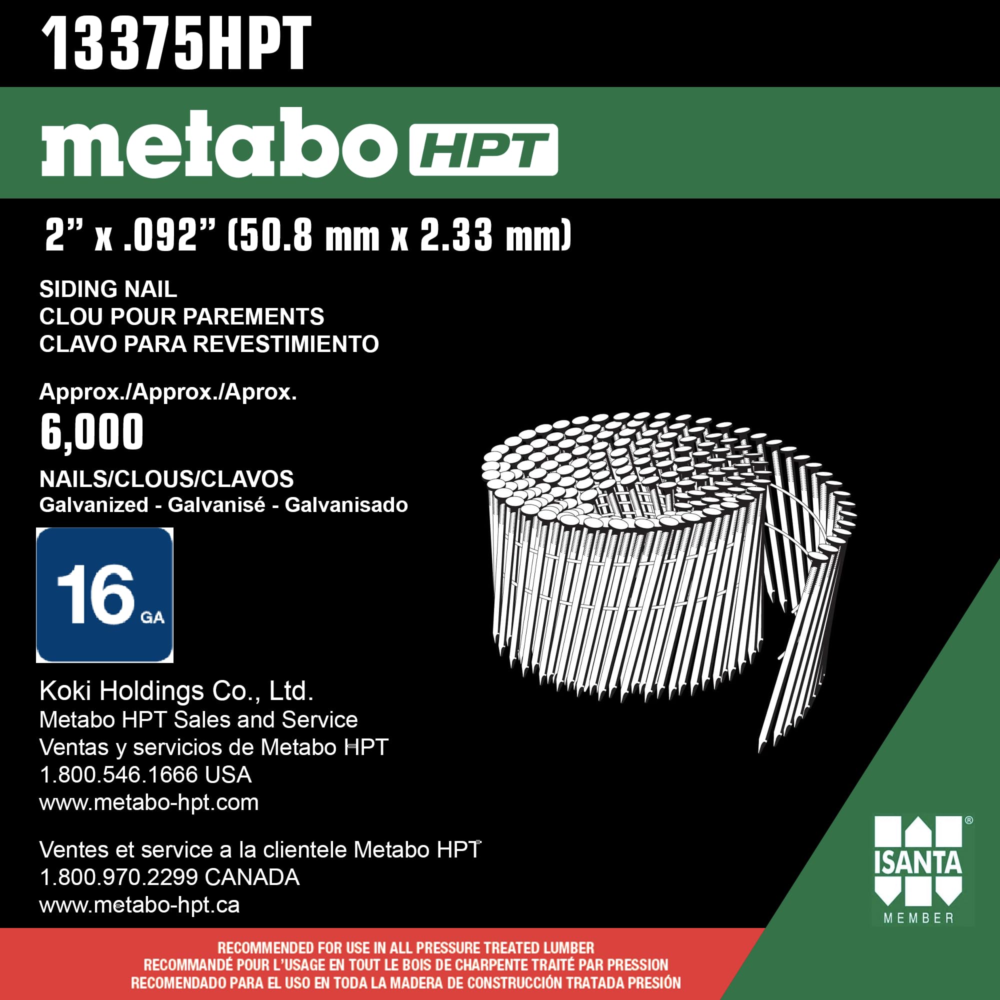 Metabo HPT 13375HPT Cierre
