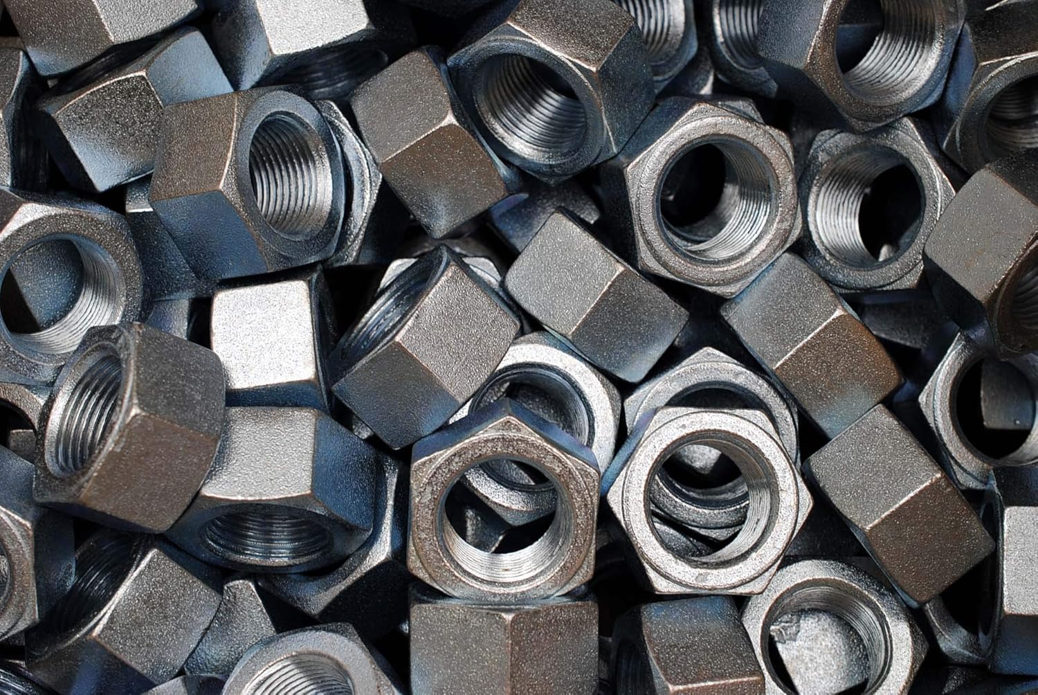 (8) Hex Nuts 1-3/8"-12 Zinc Plated -12 Pitch Fine Thread NF 1-3/8-12