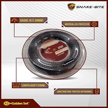 Snake-Bite Polyester Tennis String