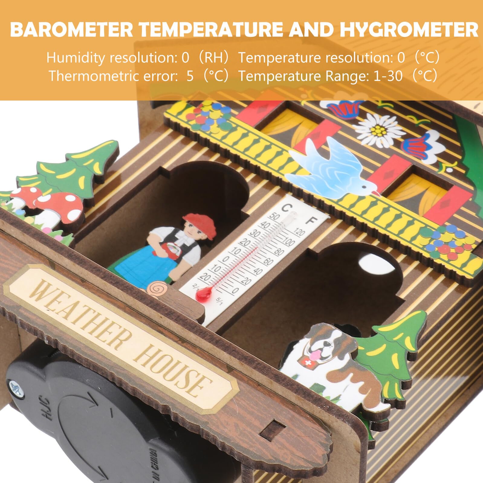 SHINEOFI Termometro Igrometro da Parete per Interni, Igrotermografo Casa Meteorologica Sospesa, Misura Precisa di Temperatura e Umidità per Ambienti Domestici Colore Casuale
