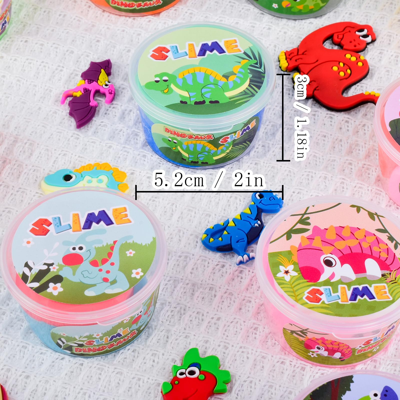 Geileader 28 Pack Butter Slime Kit for Kids Ages 4-8+, Sensory Toys with Dinosaur Theme, Perfect as Slime Party Favors, Classroom Prizes & Stress Relief Gifts