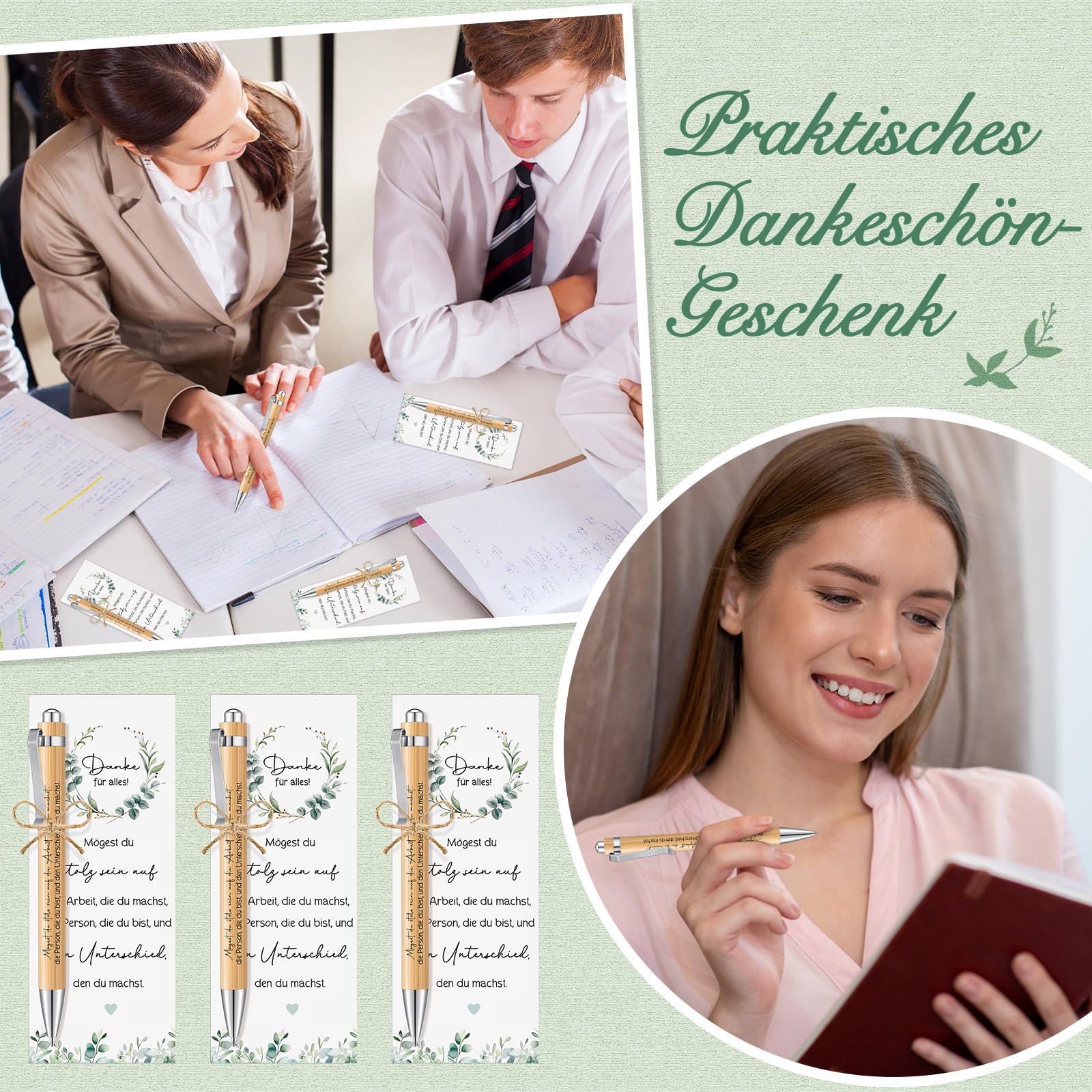 Kit Agradecimiento Educadores Profesores Bolígrafos De La Suerte - 20 Unidades | Regalo Despedida O Agradecimiento | Incluye Tarjetas Y Bolsas Pack 20 Unidades