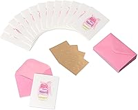 Vista 2 de Tarjetas en blanco Papyrus con sobres, pila de macarons (14 unidades)