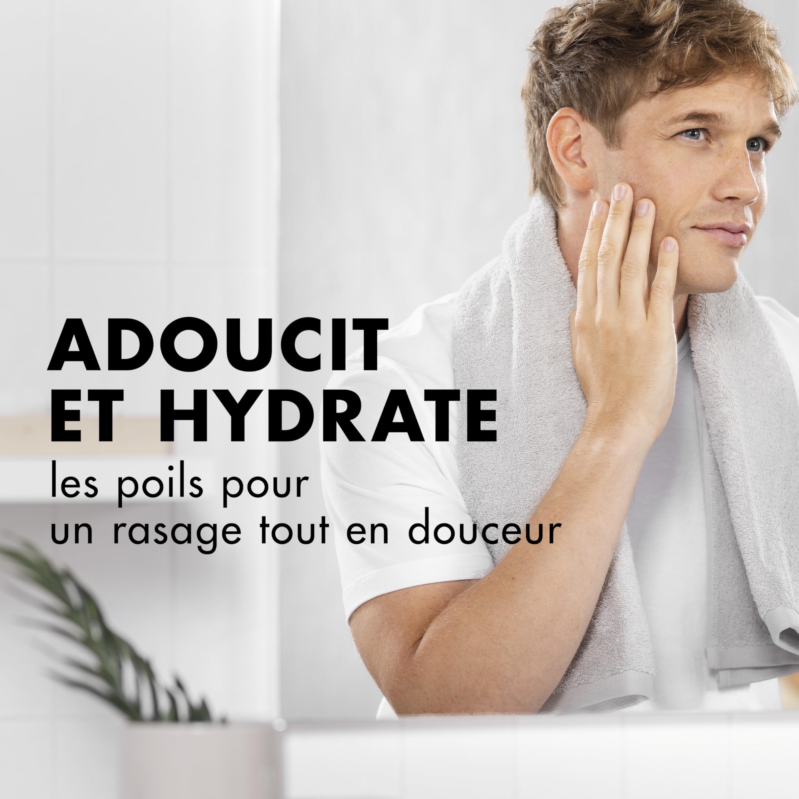 Gillette Gel à Raser Homme, pour la Peau Sensible, 200 ml | Cartouche avec un Revêtement pour Réduire la Pression sur la Peau, en Acier Inoxydable, 1 Recharge Jusqu’à 15 Rasages