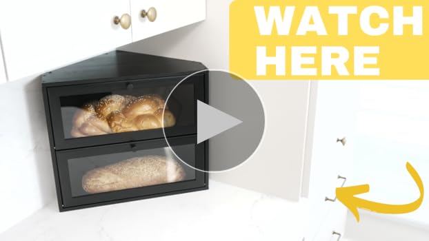 Amazon.com: BakedBin Corner Bread Box for Kitchen Countertop