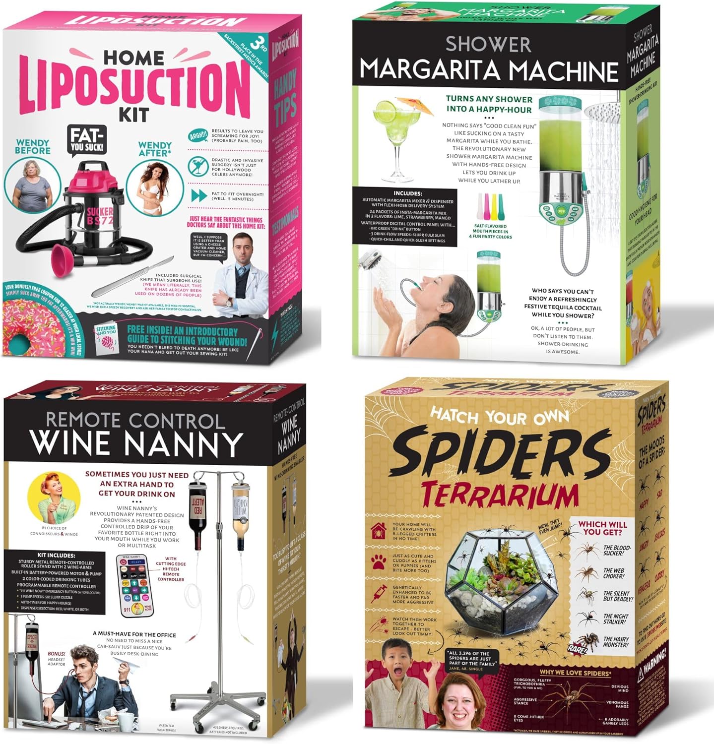 4 Pack Prank Gift Boxes Gag Gift, White Elephant Gift