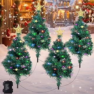 AUTESS Christmas Tree with Lights,4 in 1 Prelit Christmas Tr