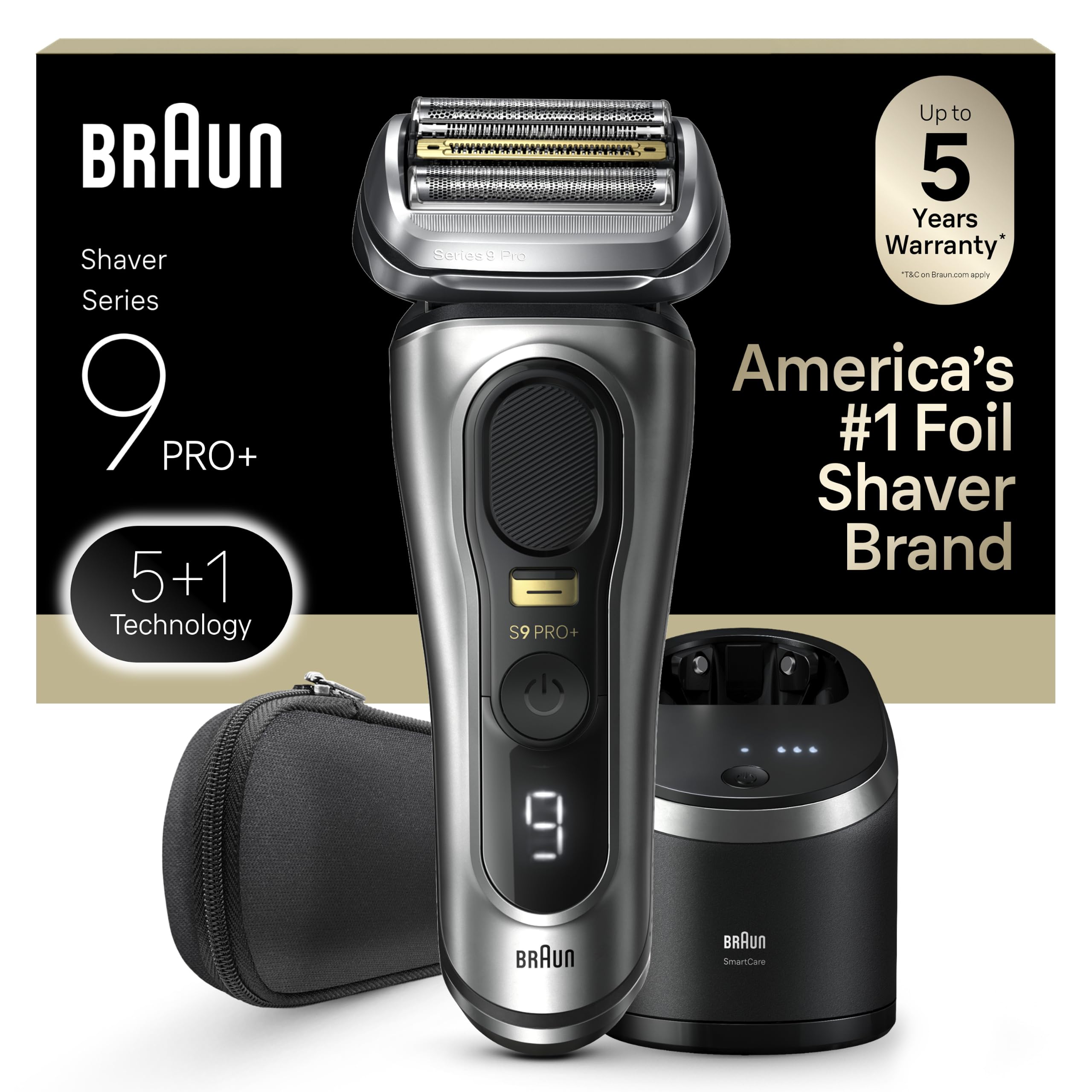 Braun Series 9 Pro+ メンズ電気シェーバー Amazon.co.jp: Braun Series 9 PRO+ 男性用電動カミソリ、5つのプロ