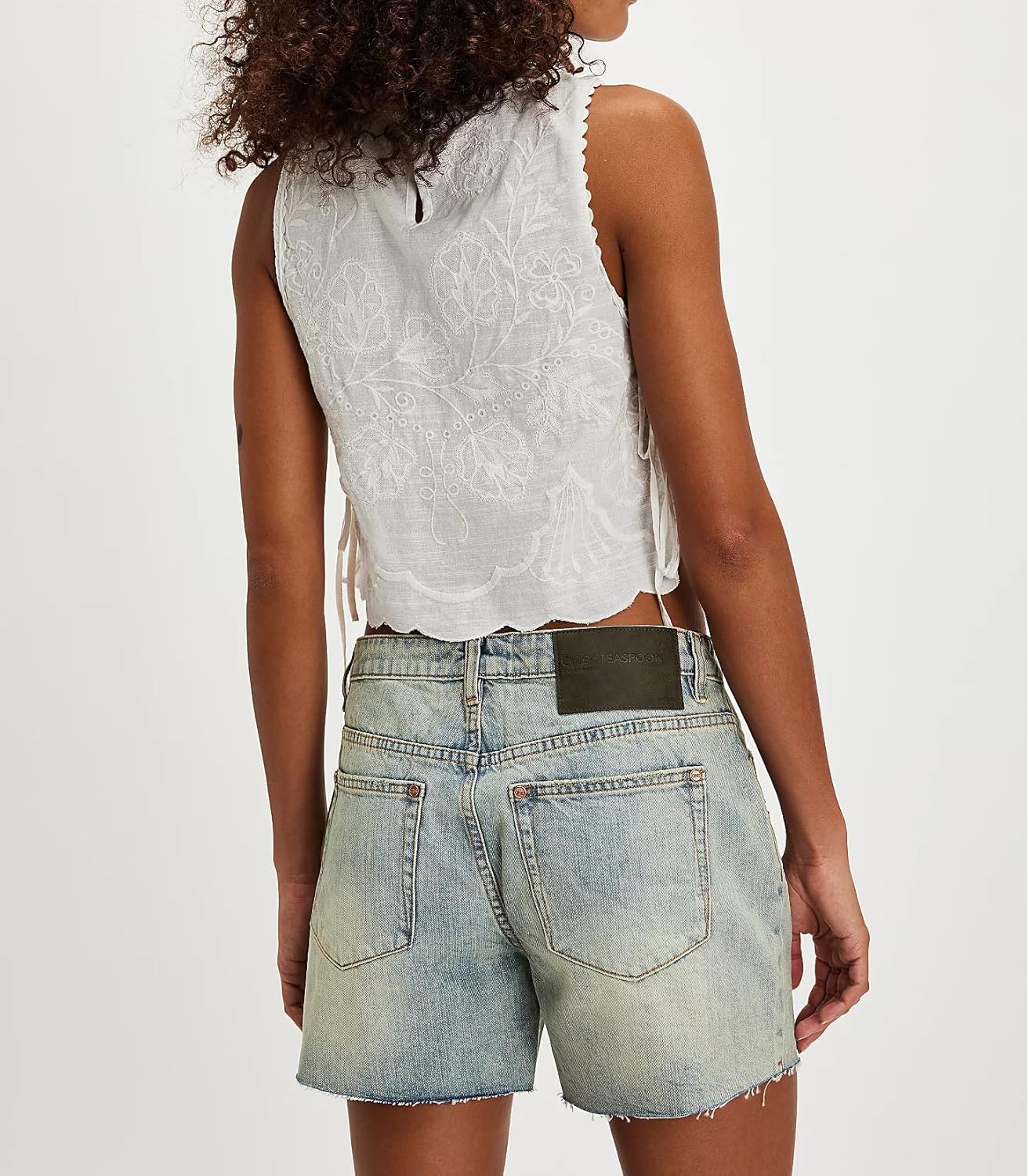 Embroidery Flower Tank Tops for Women Y2K Sleeveless Square Neck Tie Up Cropped Vest Summer Chic Going Out Blouse - Image 6