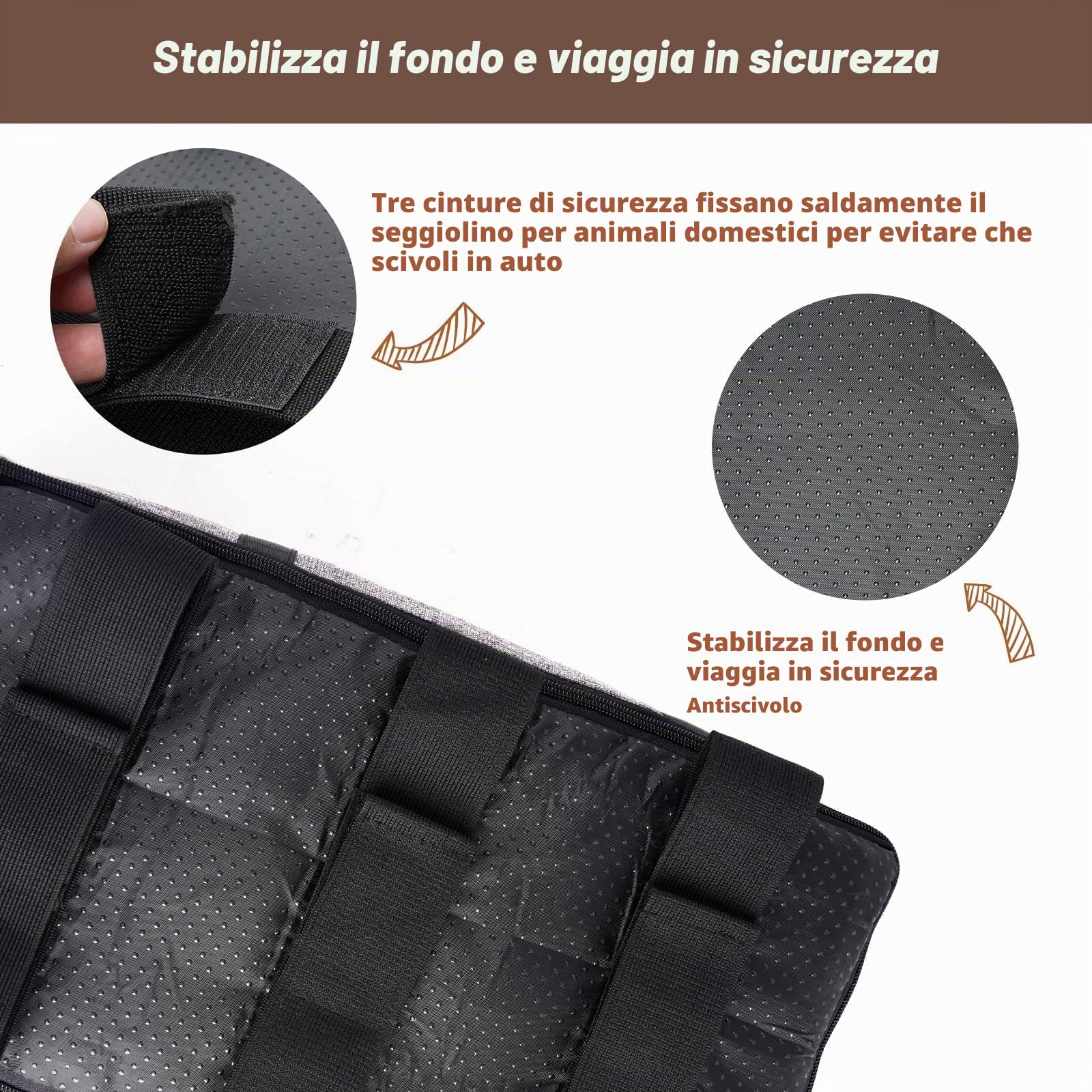 Seggiolino auto per cani di piccola taglia Seggiolino per auto per animali domestici di piccola taglia fino a 3 kg Console centrale Cani e Gatti Seggiolino auto adatto per auto casa e viaggi