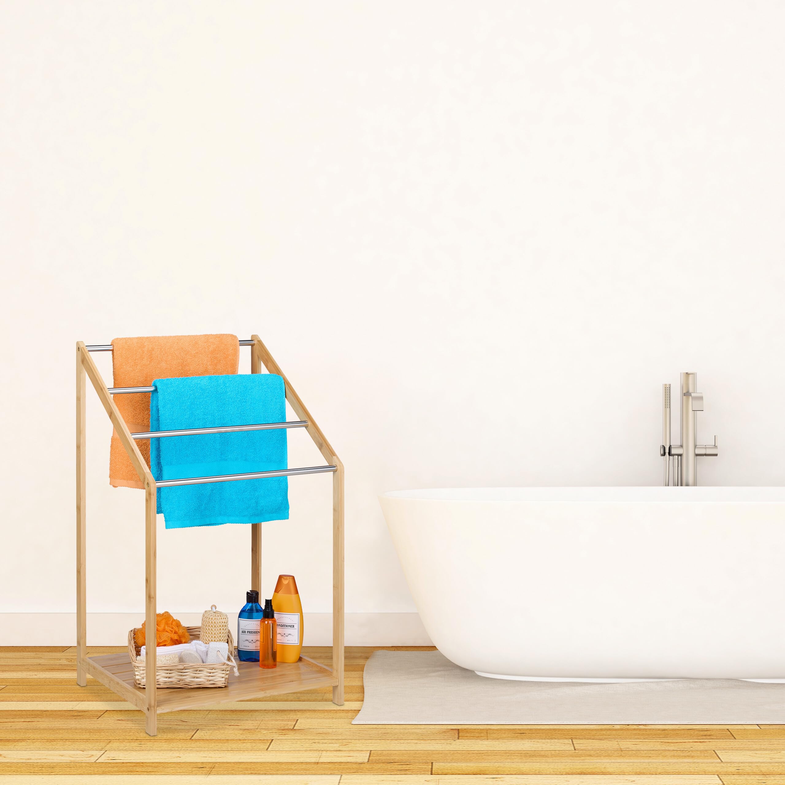 Piantana Portasciugamani da Bagno 2 Bracci Acciaio Cromo Feridras Piantana Portasciugamani da Bagno 2 Bracci Acciaio Cromo Feridras