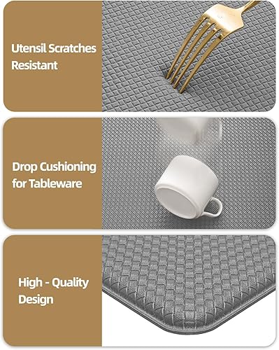 Miniatura 62 de Color&Geometry - Alfombras de cocina antideslizantes e impermeables Alfombra de cocina acolchada Alfombra antifatiga para pararse de 30 x 18