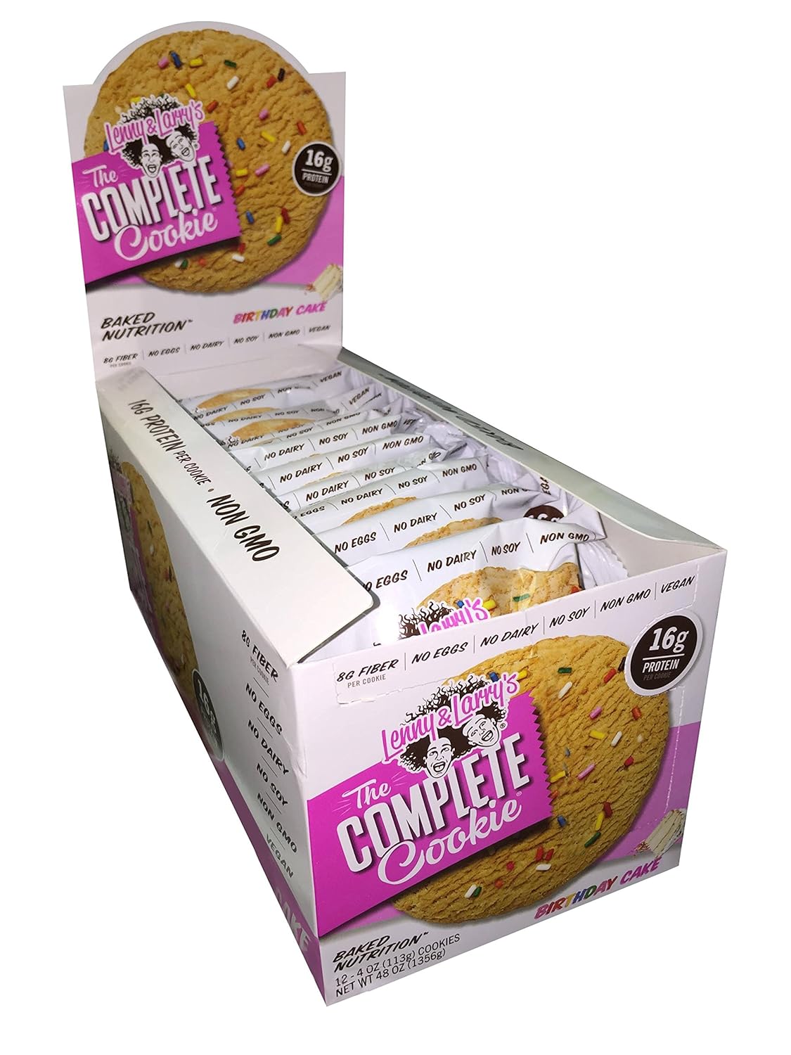 Lenny & Larry's Birthday Cake Cookies (12 Cookies)