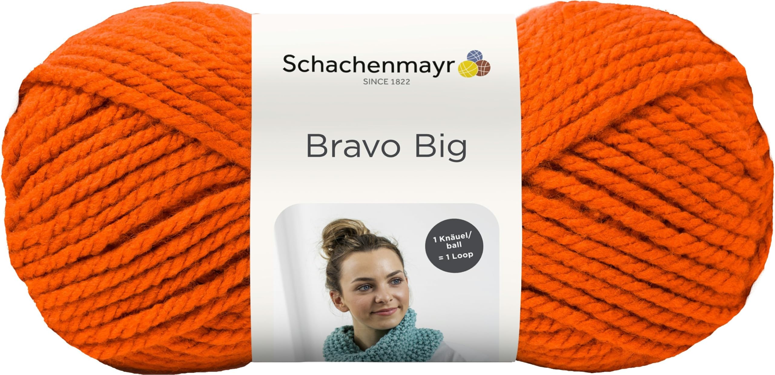 Schachenmayr Bravo Big, hand knitting yarn, 9807705, wool, terra di siena, 23 x 8.1999999999999993 x 10 cm