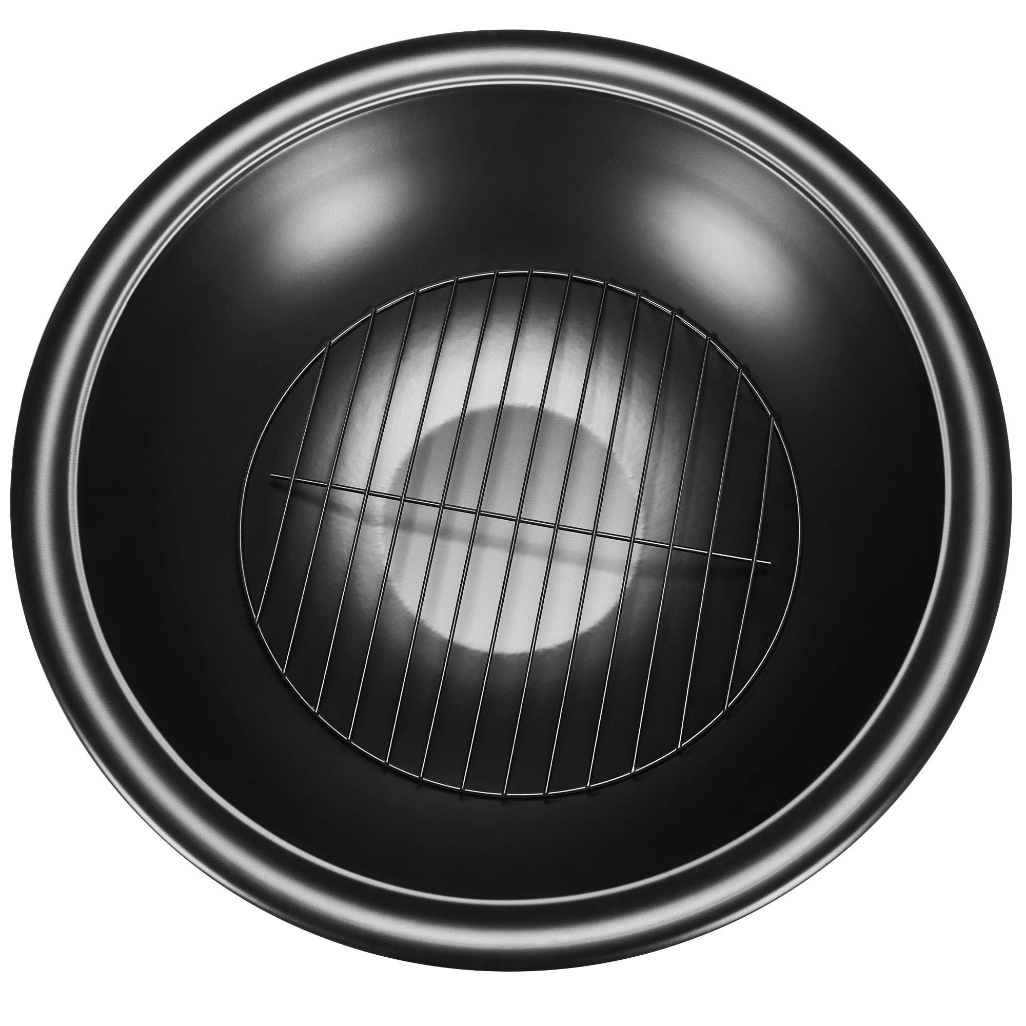 Yaheetech Braciere da Giardino Esterno Portatile con Copertura Protettiva e Attizzatoio per Terrazza da Campeggio/Raduno 54 x 54 x 50cm per Riscaldamento Nero