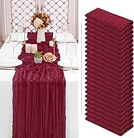 Vista 66 de Showgeous 10 Pack Baby Pink Cheesecloth Table Runner 10FT Long Semi-Sheer Gauze Table Runner Boho or Rustic Wedding Decor for Wedding Decor Arch