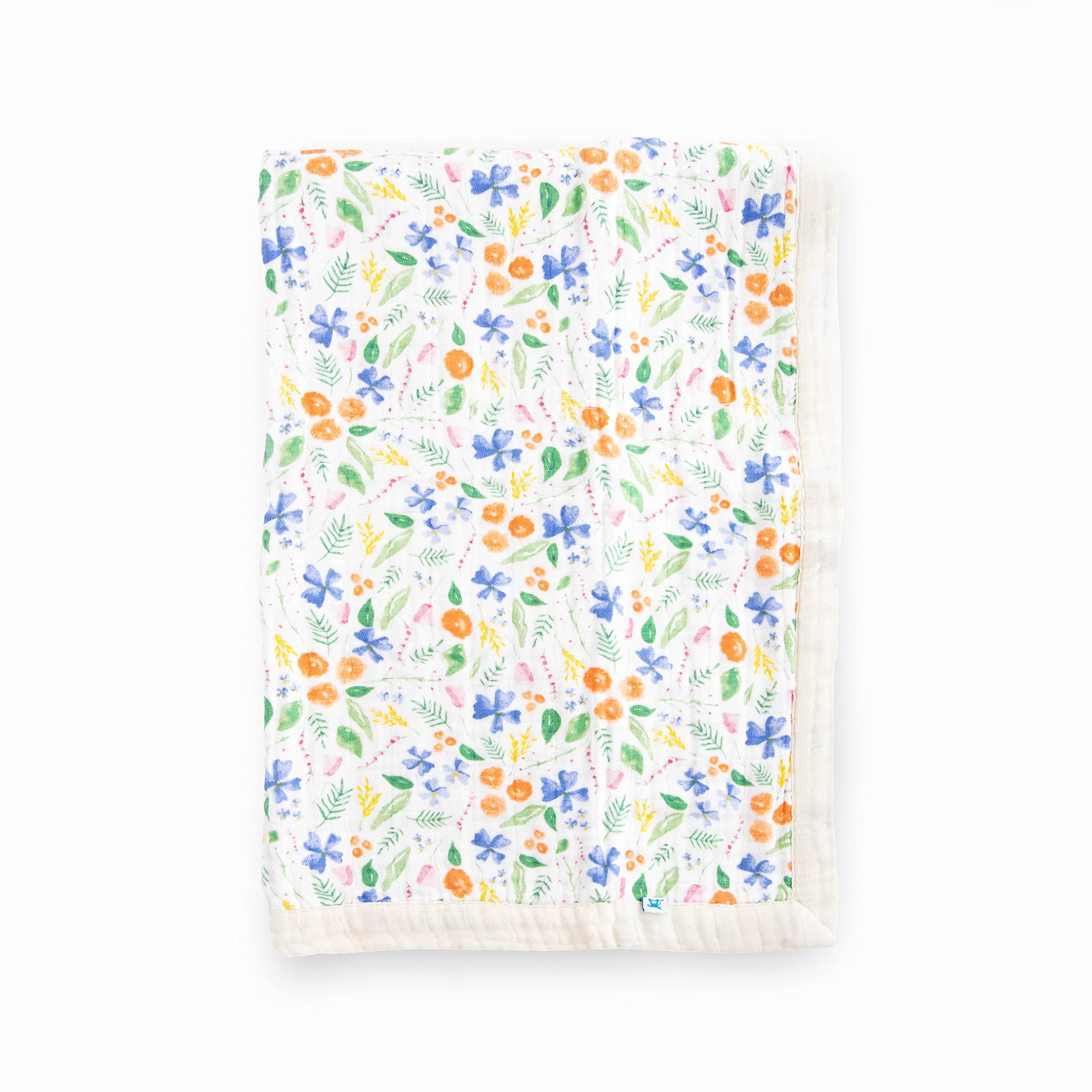 Little Unicorn Mountain Bloom Cotton Muslin Quilt Receiving Blanket | 100% Cotton | Super Soft | Babies and Toddlers | 30'' x 40'' | Machine Washable, (UB2115)