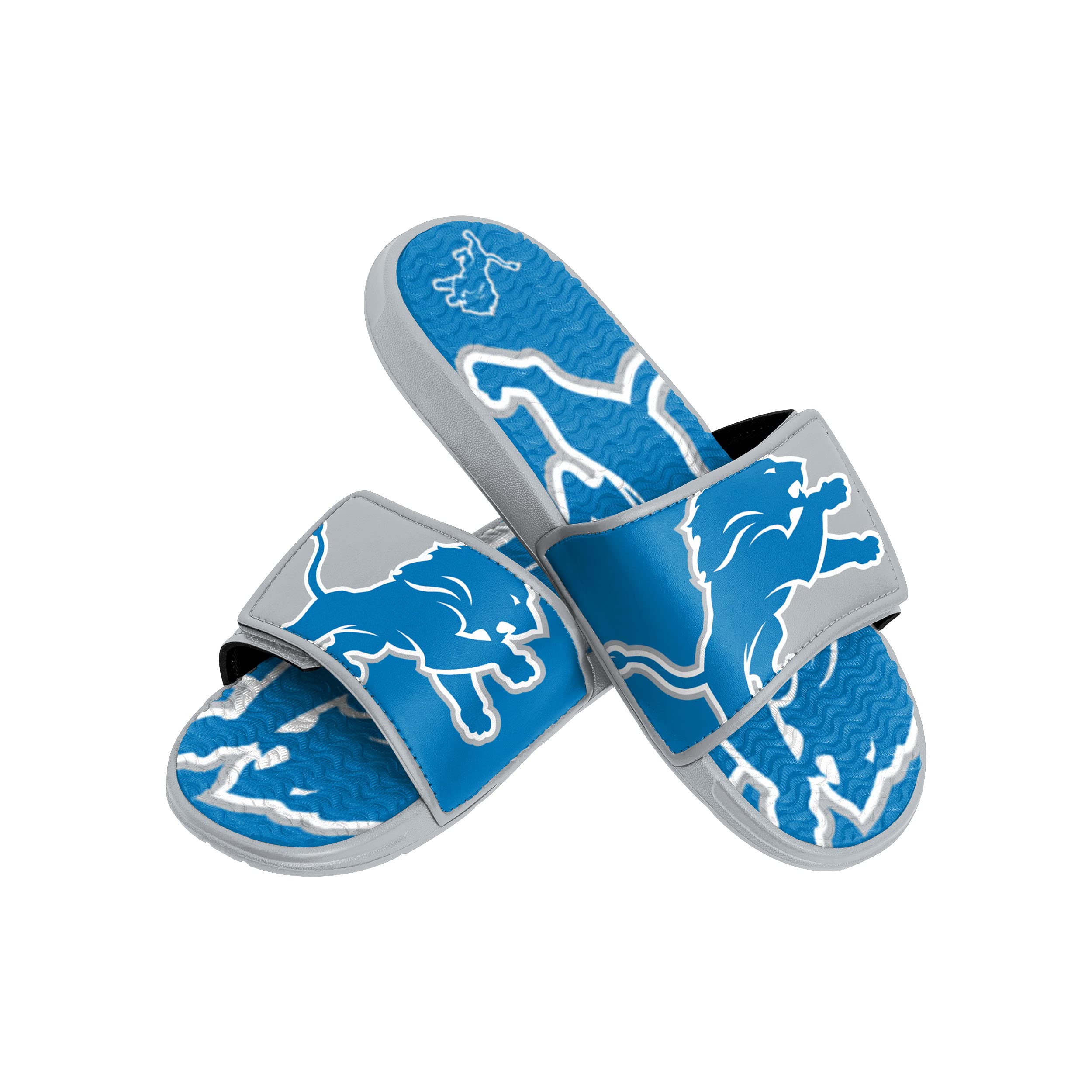 FOCO mens NFL Team Logo Athletic Sport Shower Flip Flop Sandals Gel Slides