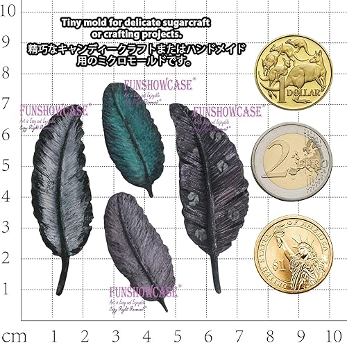 Miniatura 4 de Molde de silicona para decoración de pasteles de plumas para hacer azúcar, chocolate, fondant, resina epoxi, arcilla polimérica, fabricación de jabón