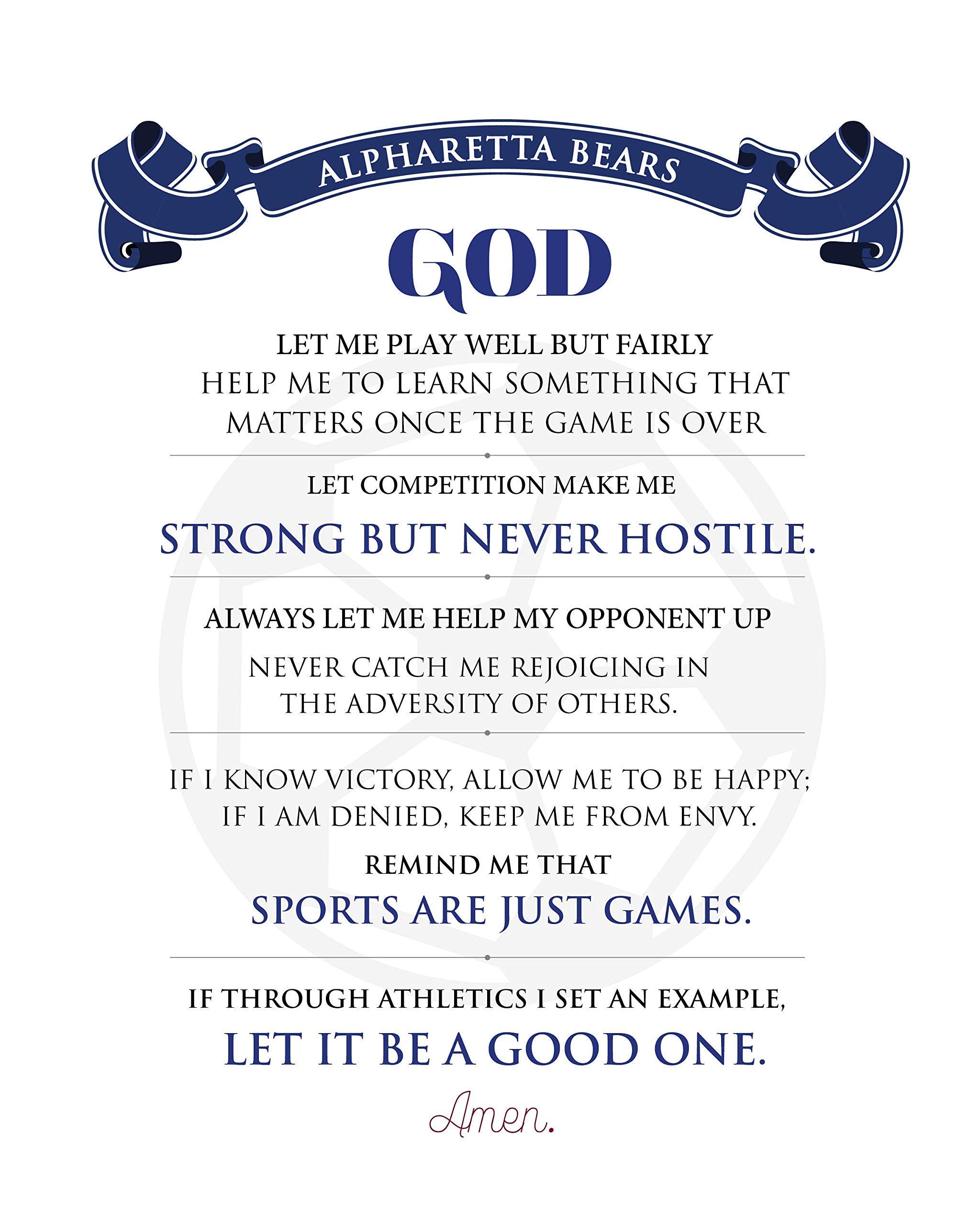Amazon.com: Athlete's Prayer Wall Art Print : Home & Kitchen
