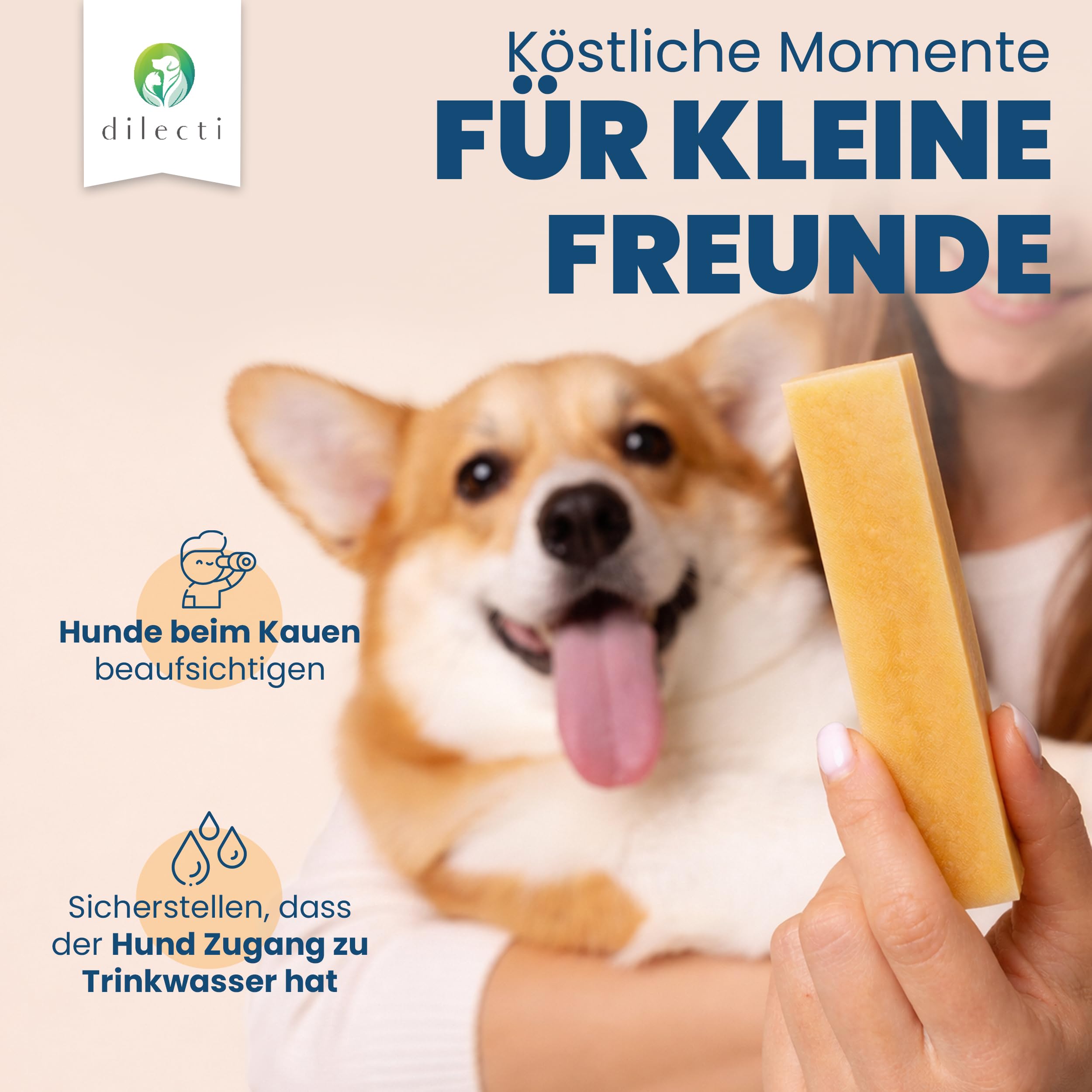 Kaukäse für Hunde - Natürliche Käsestangen aus 100% Hartkäse, Langanhaltender Kausnack & Käse-Kauknochen, Getreidefrei mit Zahnpflege, nach Himalaya-Rezept (Größe XXL, 3er-Pack)