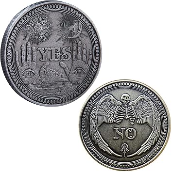 Yes No Challenge Coin Decision Maker - Sliver