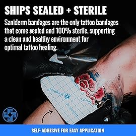 Saniderm Original Tattoo Aftercare Bandage (Extra Large Roll, 10.2 in x 8 yd)