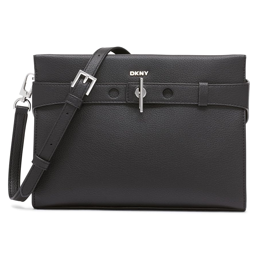 DKNY Bleeker Crossbody, Black/Silver: Handbags: Amazon.com