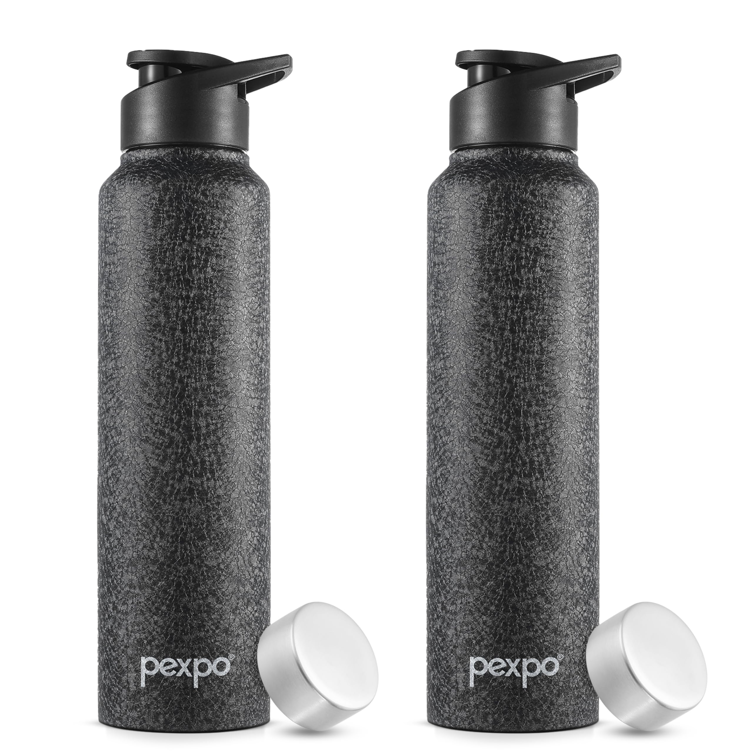 Go24 pexpo Stainless Steel Water Bottle Chromo Knight Black 950ml — Amazon image 8