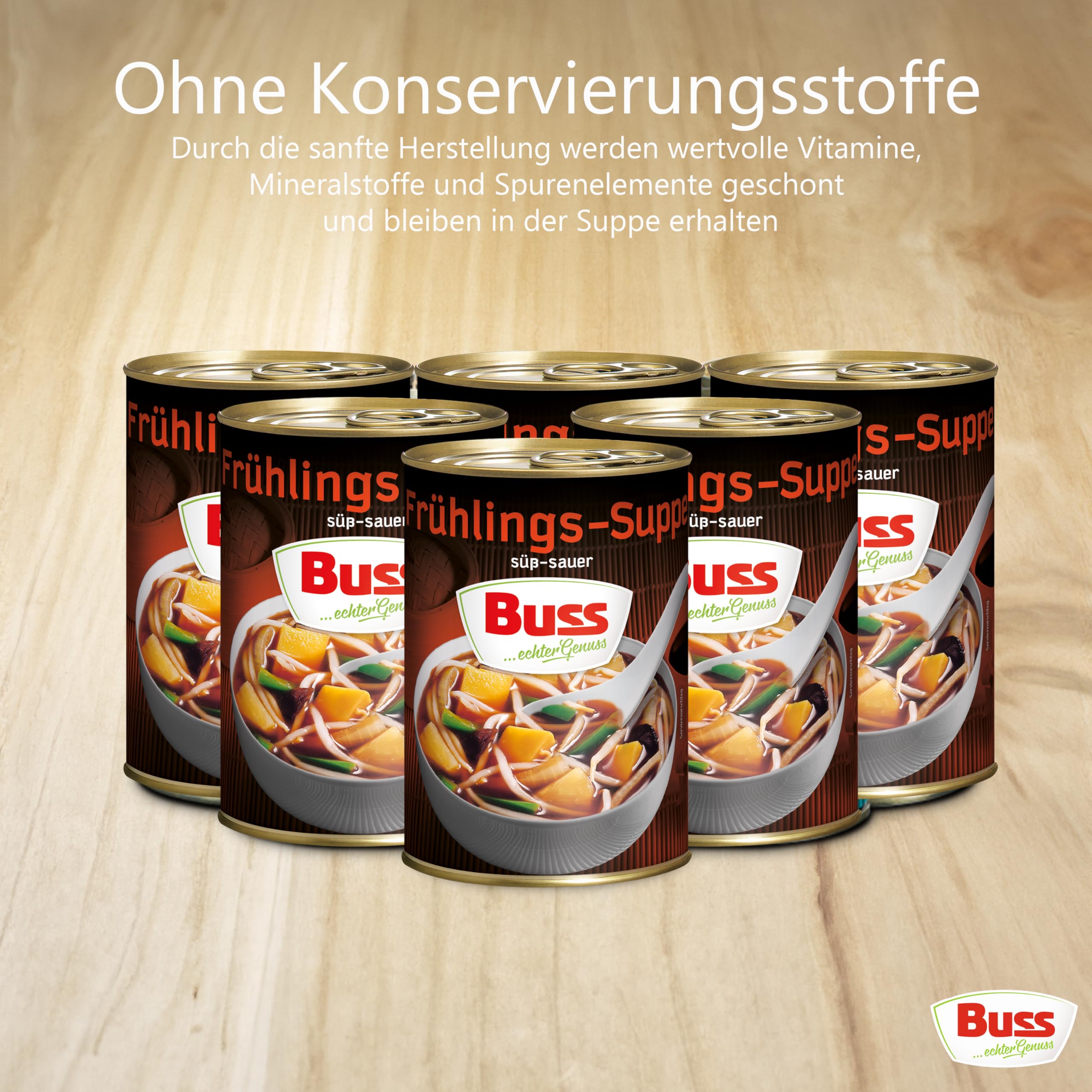 Buss Asia Suppen - Gemüsesuppe nach chinesischer Art, 12 x 400g