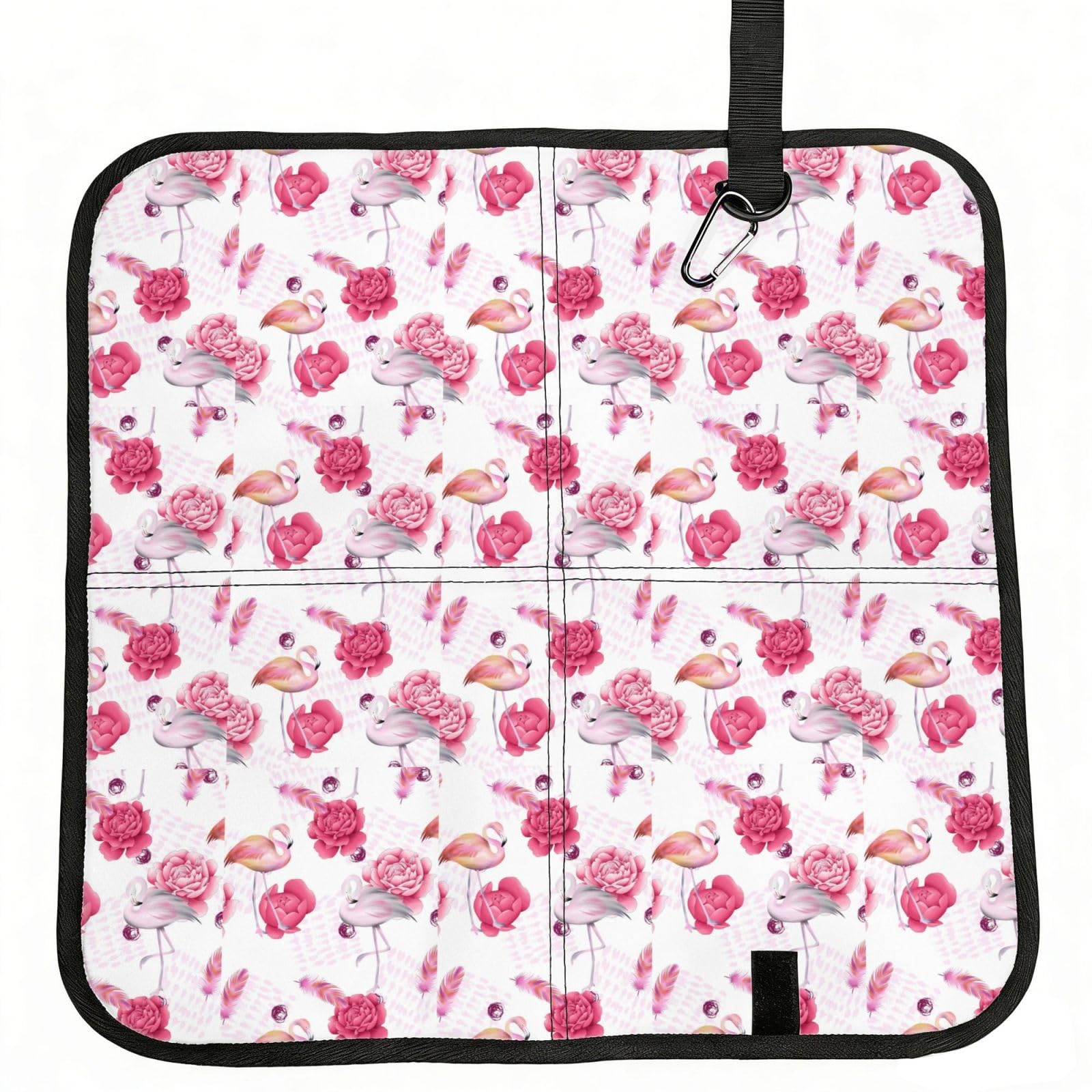 ERCgad Red Flamingos Print Foldable Seat Cushion Portable Chair Pad Lightweight Travel Outdoor Office Home