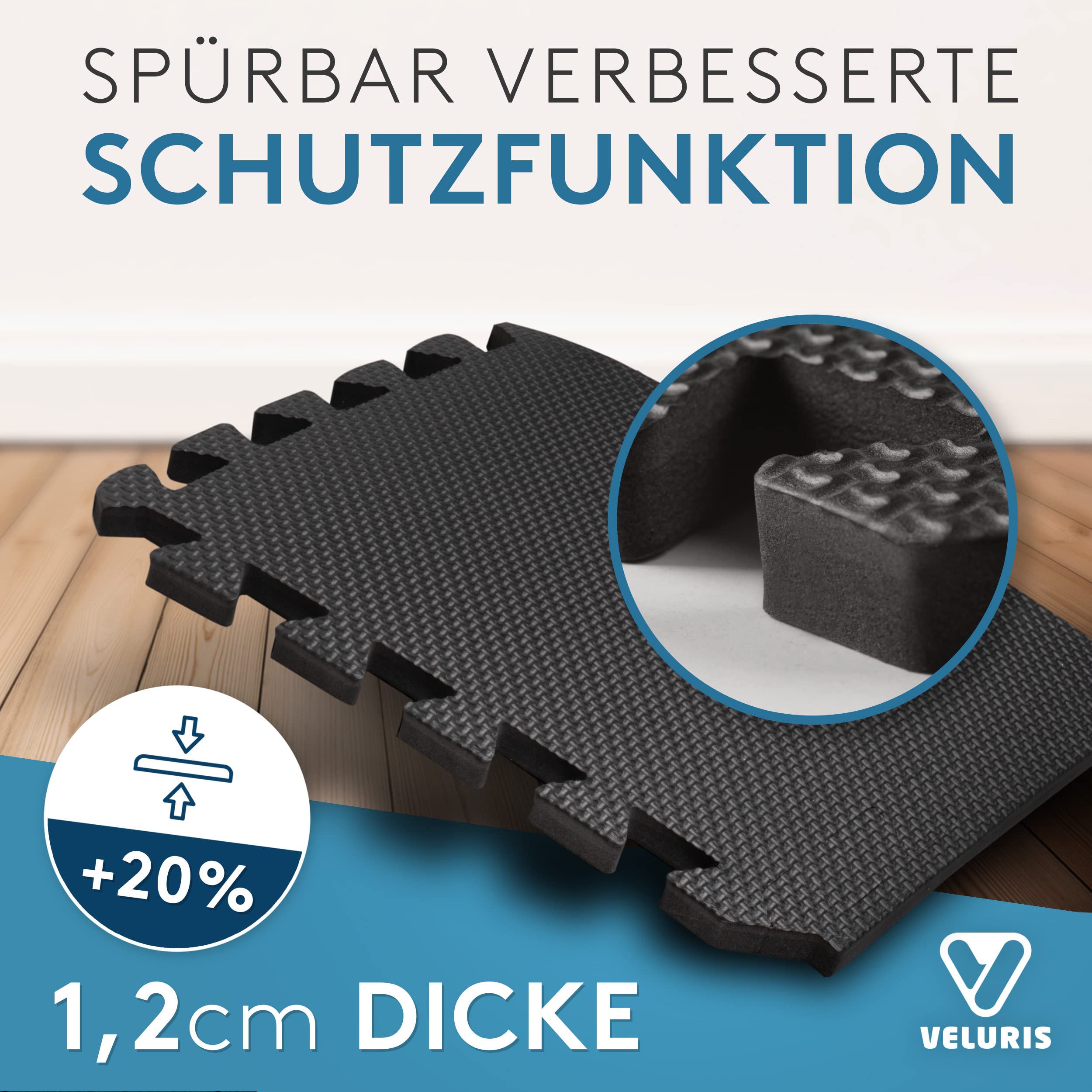 Vloerbeschermingsmat ECOGRIP SOLID: met noppen voor tapijtvloeren