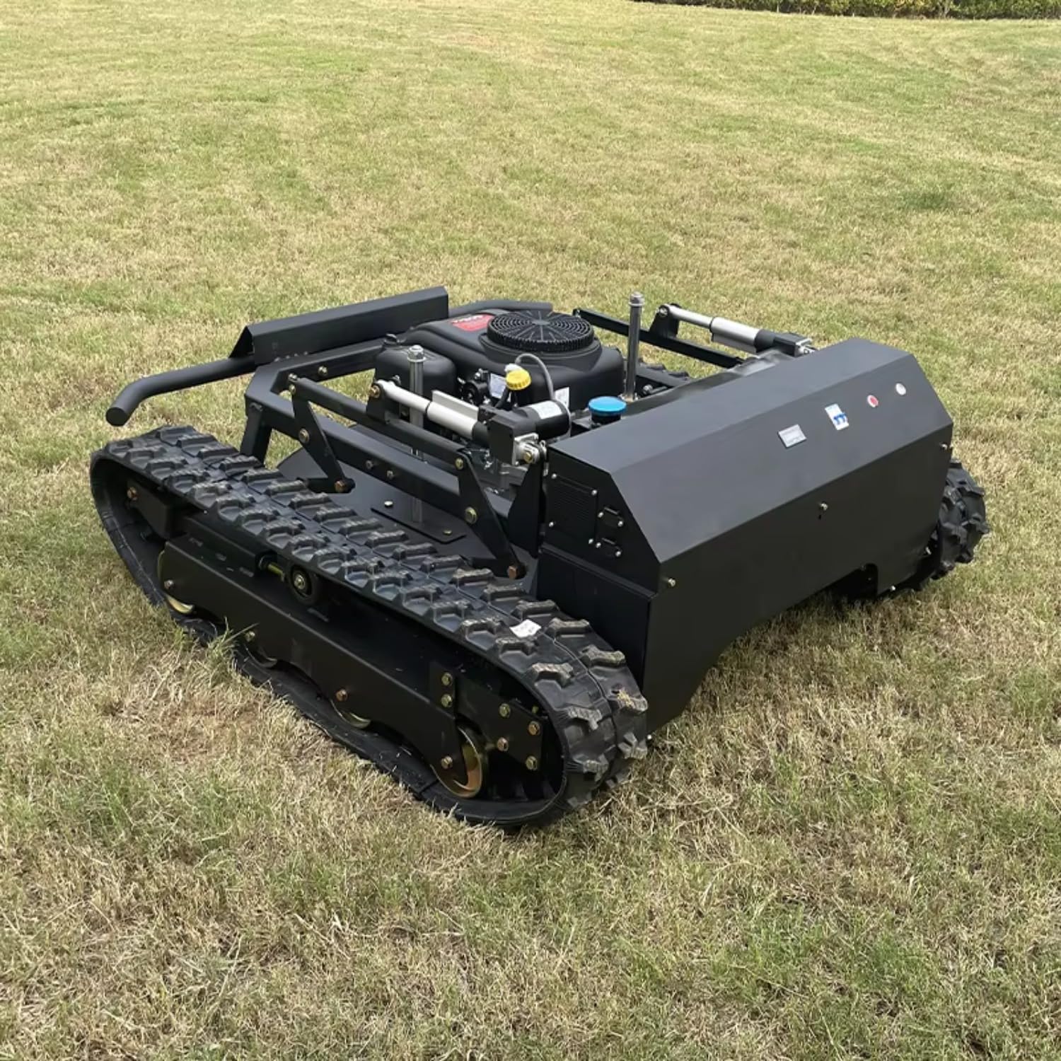 Ancho de corte de 900 mm, diseño de oruga autopropulsada, control remoto inteligente, robot de corte de césped, cortador de césped inteligente, cuidado automático del césped