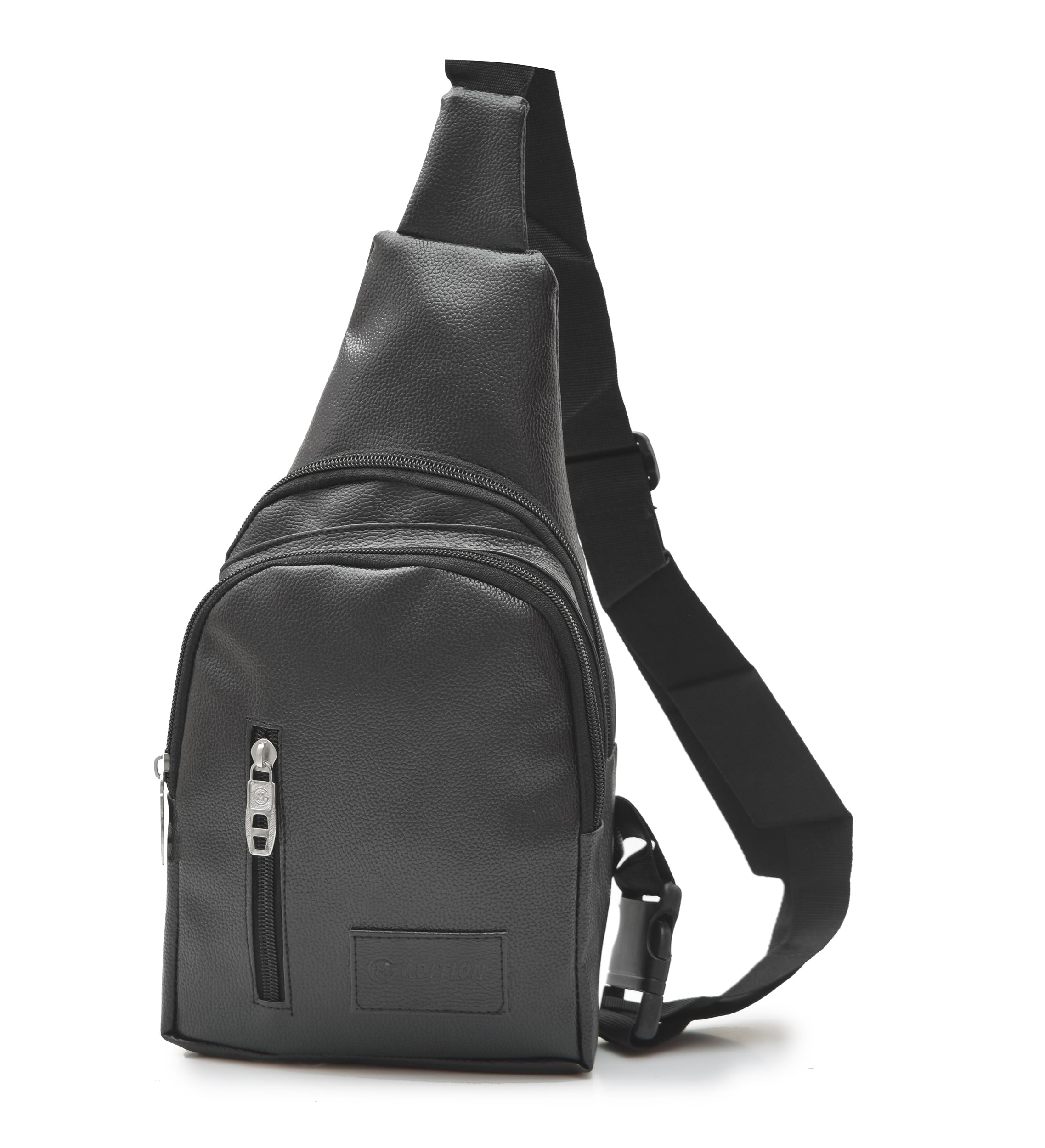Rozy Styles Unisex PU Leather Multipurpose Daypack Shoulder Sling Bag Chest Crossbody Shoulder Chest Travel Bag (Black) (B0C96MJRJK) Amazon Price History, Amazon Price Tracker