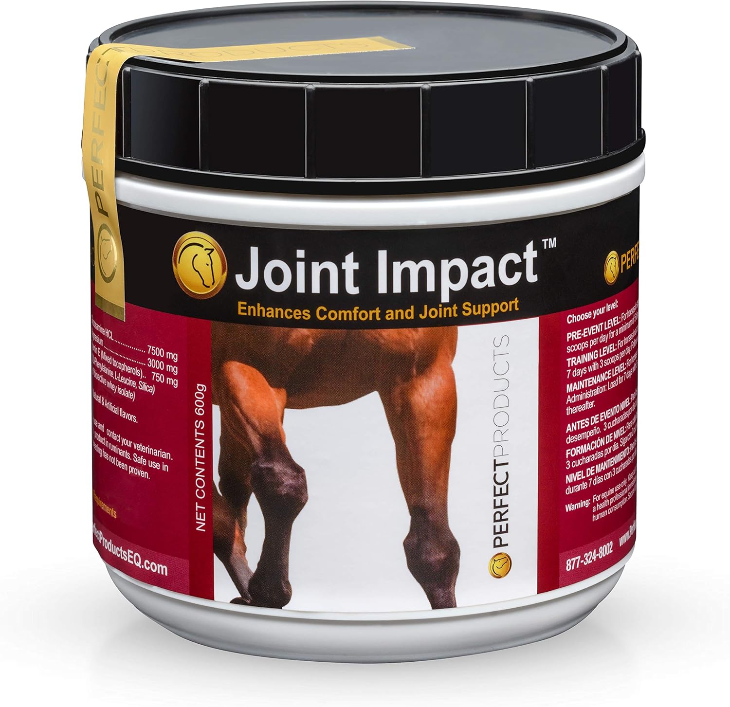 Perfect Company Joint Impact, Daily Joint Support for Horses, Show Safe Powder, (600 g/Approx. 30 Doses)