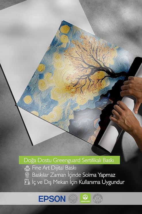 Zestia Ahşap Çerçeveli Tablo, Van Gogh Yıldızlı Gece Köprü Yorumu, Salon Dekoru Poster No: 108452 21 x 30