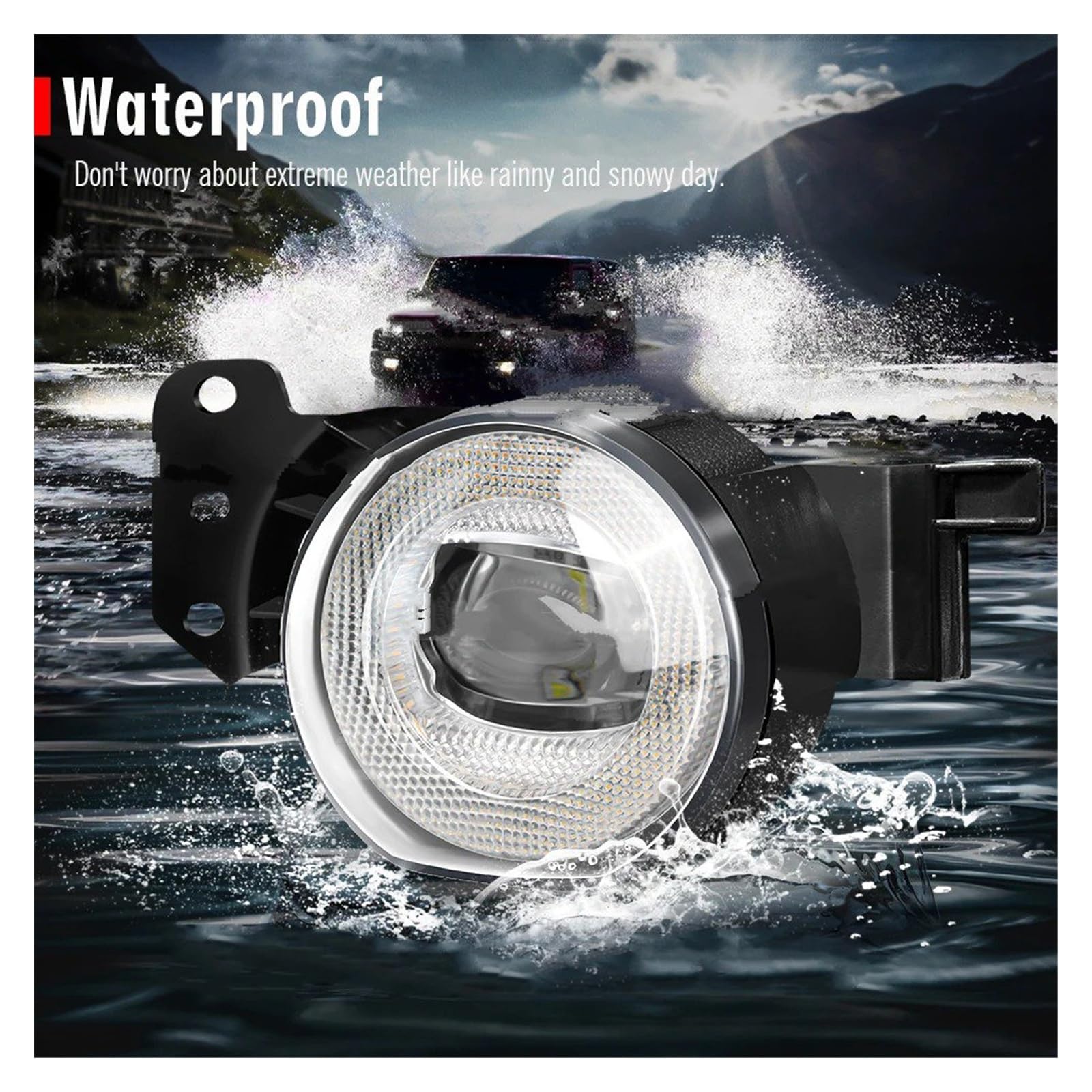 Faro Antiniebla E46 E60 E63 E90 525i 530i 545i 550i 323i 325i Canbus Lámpara LED Antiniebla Circulación Diurna 9006 2 X Luz Ojo Ángel DRL(Blanco)
