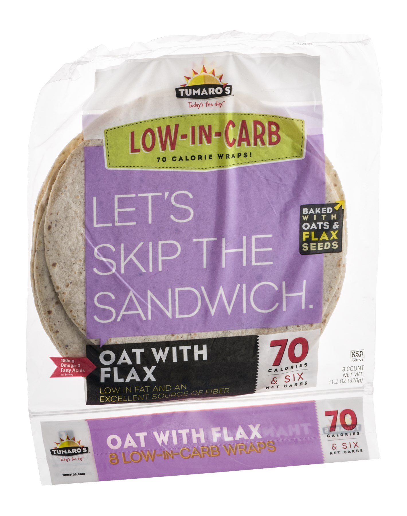 TUMAROS Oat with Flax, 8 Count (Pack of 6)