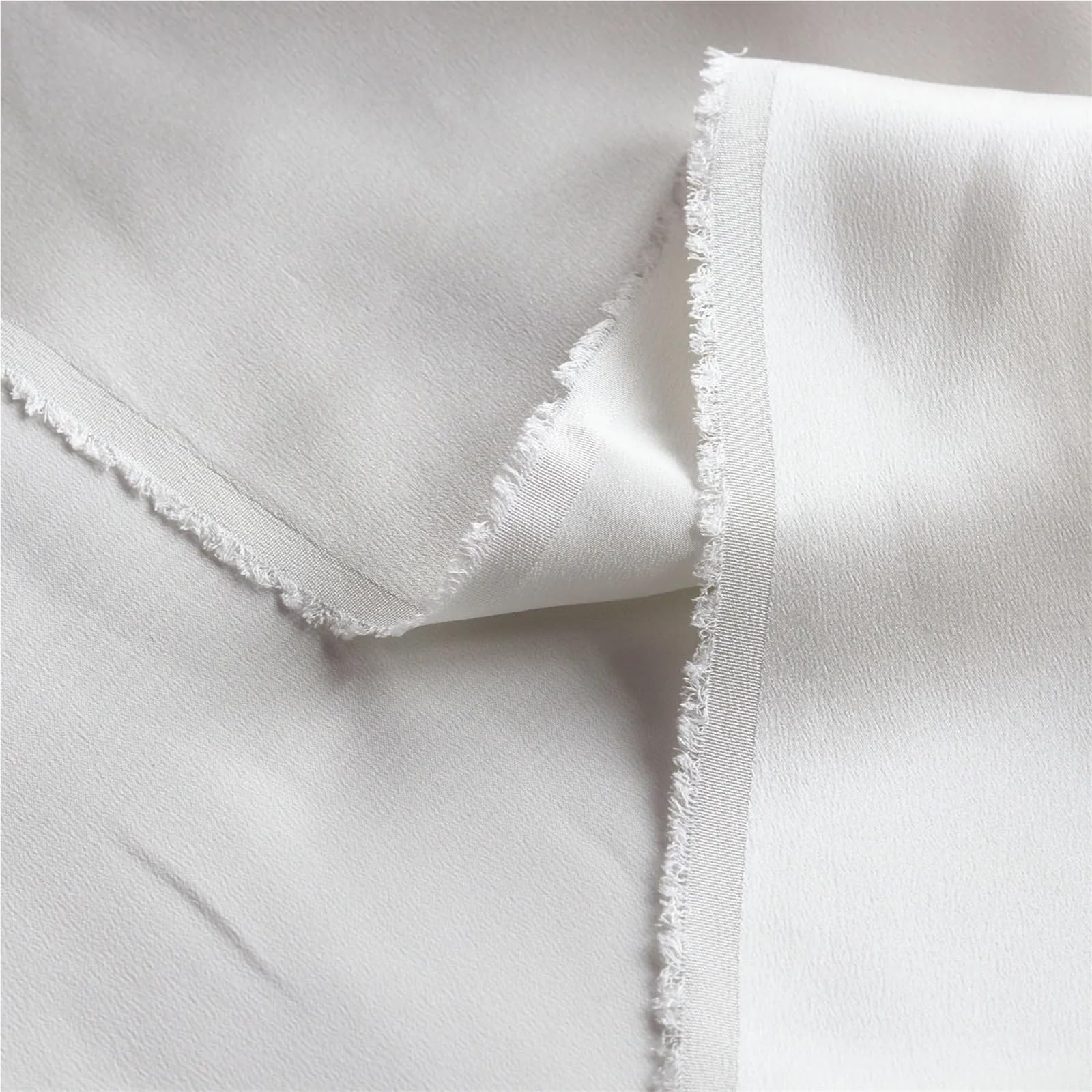Tela de seda 100 % pura de satén blanco para vestido de novia, tela Cheongsam, tela de costura para coser (140 cm)