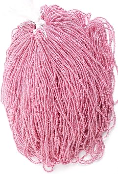 John Bead Czech Glass Seed Beads 11/0 Color Lined Red Strung 500Grams Beads for DIY Arts Crafts Jewelry Bracelets Necklaces Earrings Making